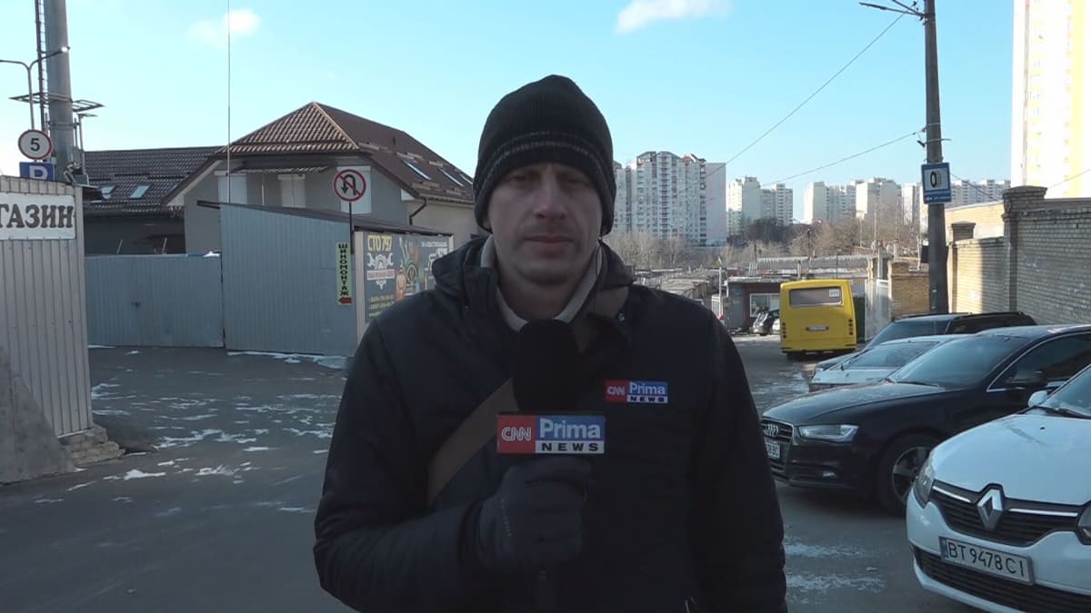 Reportér CNN Prima NEWS Matyáš Zrno z Kyjeva o aktuální situaci na Ukrajině (10.3.2022)