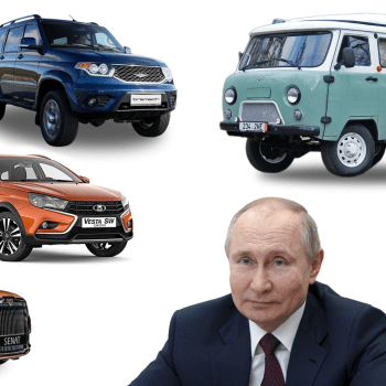 „Putinovi pozůstalí“ představují nesourodý mix typicky sovětských vozidel různého původu a vlastností.