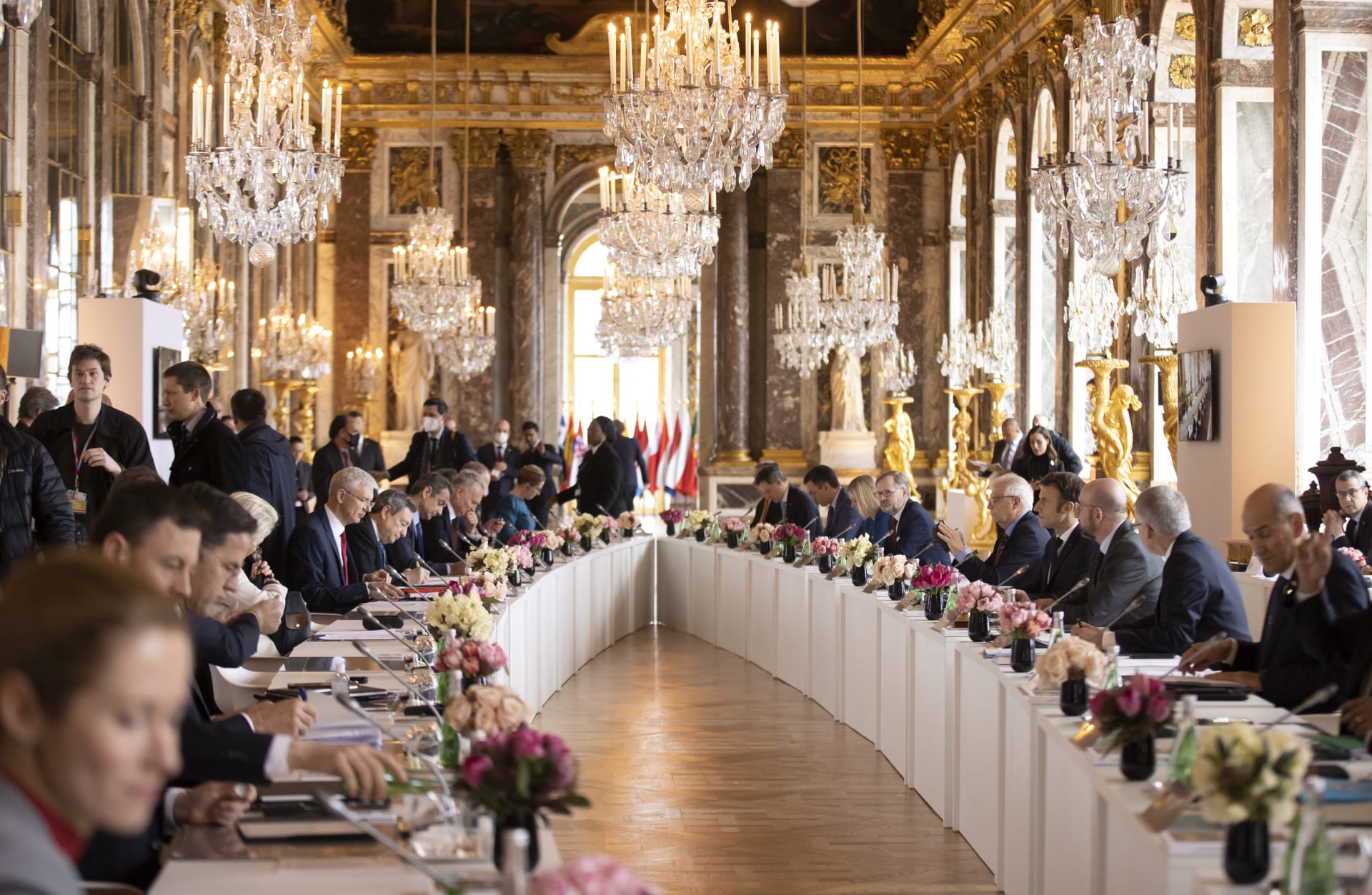 Zámek ve Versailles jako dějiště summitu EU