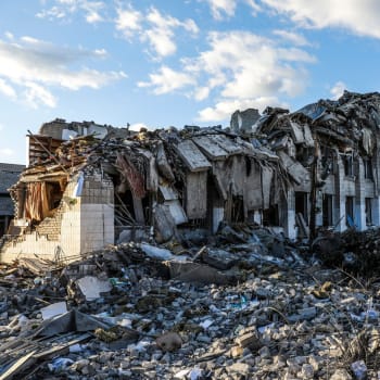 Zničené město Žitomir (11. března)