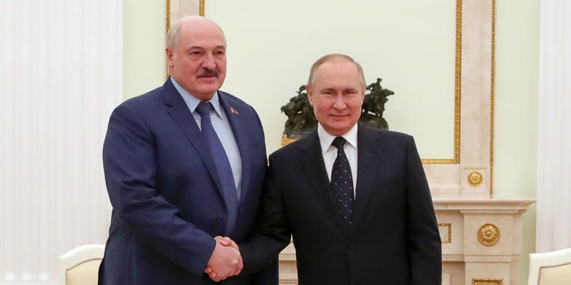 Alexandr Lukašenko a Vladimir Putin