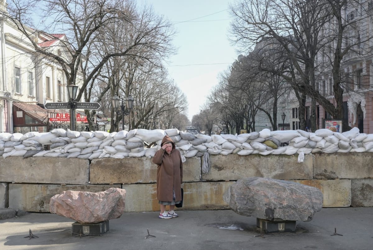 Barikády v ukrajinském městě Oděsa