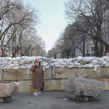 Barikády v ukrajinském městě Oděsa