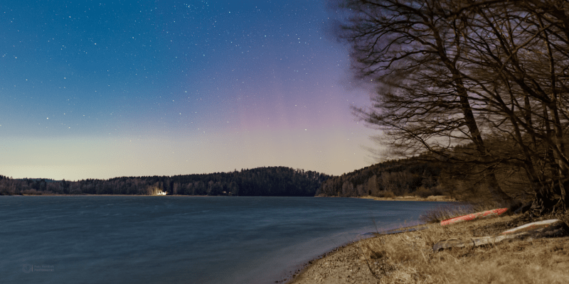 Fotografovi Petru Horálkovi se podařilo zachytit polární záři v Česku (foto z roku 2022).