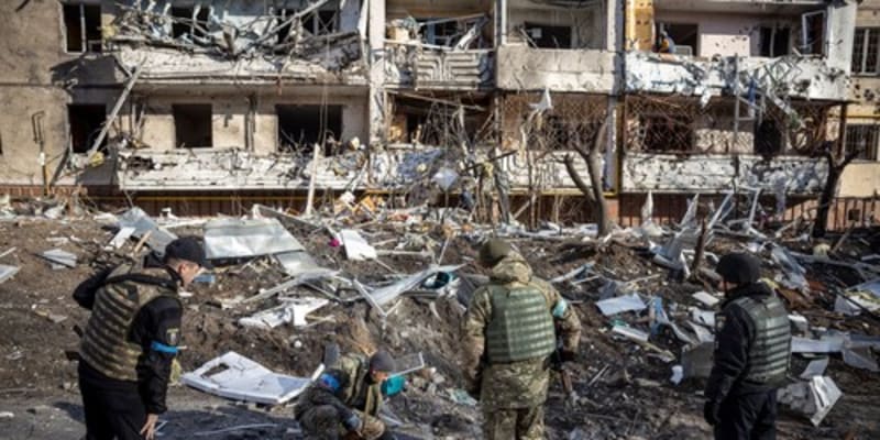 Následky ruského ostřelování Kyjeva (15.3.)