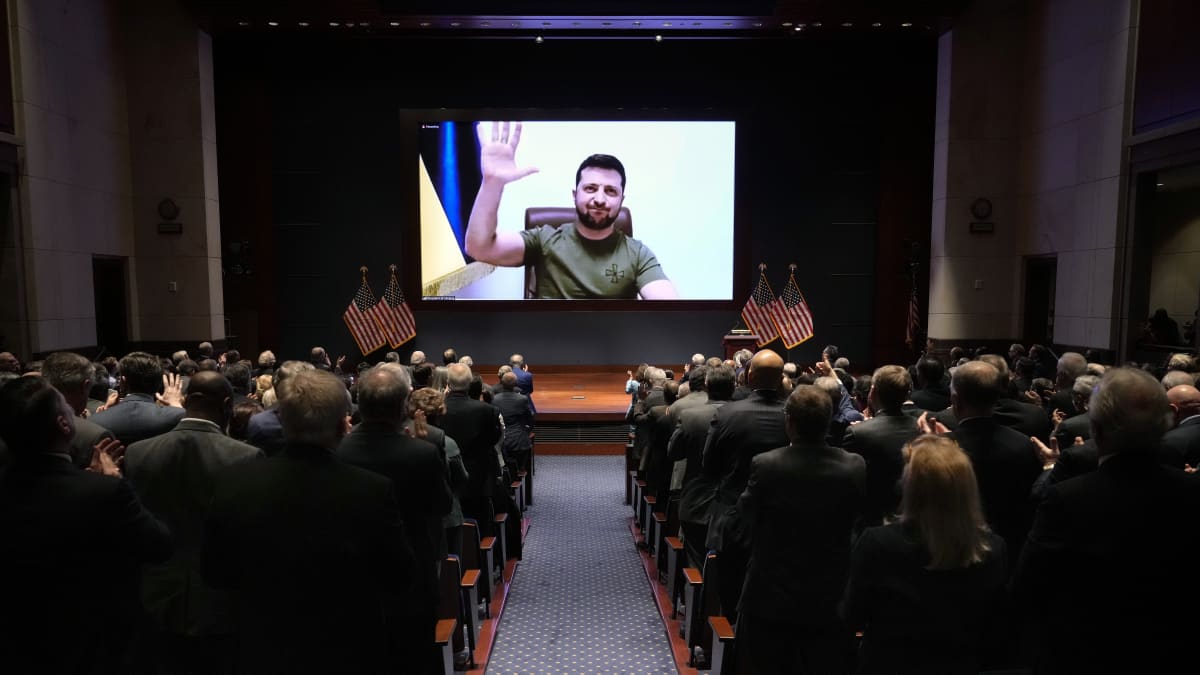 Projev ukrajinského prezidenta Volodymyra Zelenského k americkému Kongresu (16. března 2022)