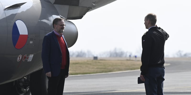 Premiér Petr Fiala (ODS) se vrátil z Ukrajiny do České republiky. (16.3.2022)