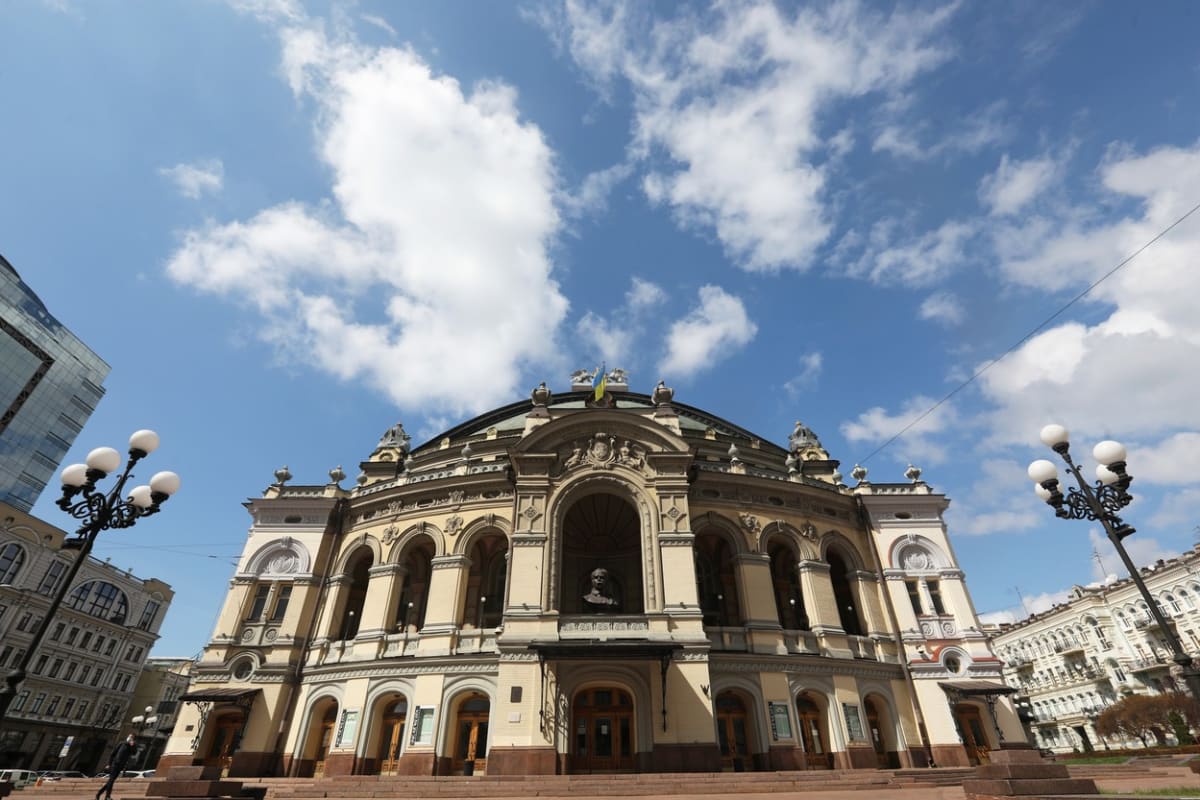 Budova Národní opery Ukrajiny v Kyjevě.