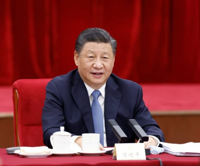 Čínský prezident Si Ťin-pching (6.3.2021)