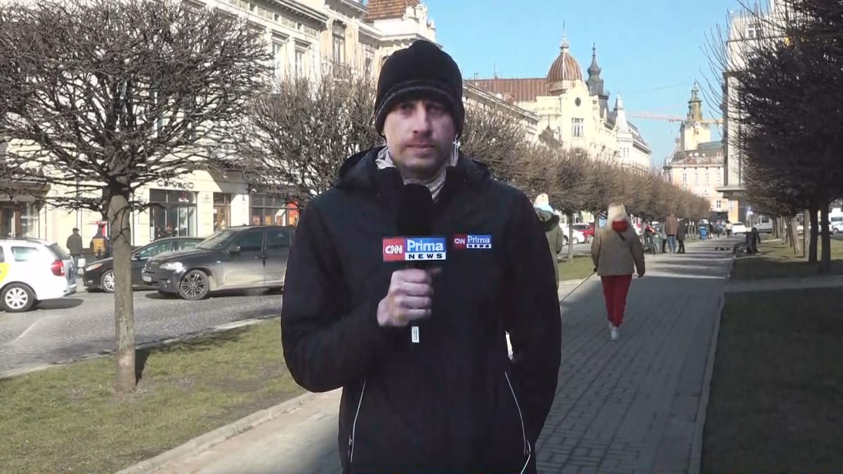 Reportér CNN Prima NEWS Matyáš Zrno se nachází v Kyjevě. (21. března)