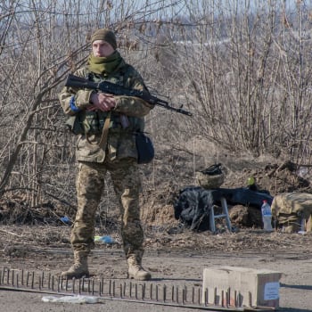 Ukrajinský voják v Charkově, 23. března