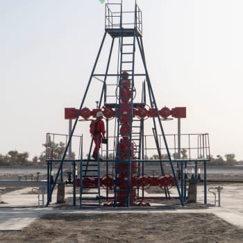 Ropné a plynové pole v Číně, které spravuje konglomerát Sinopec Group.