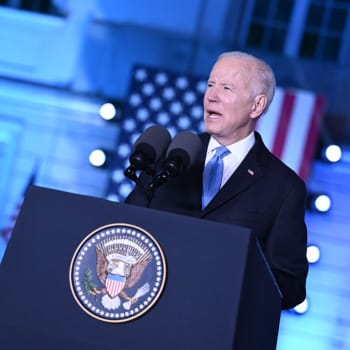 Americký prezident Joe Biden během projevu ve Varšavě