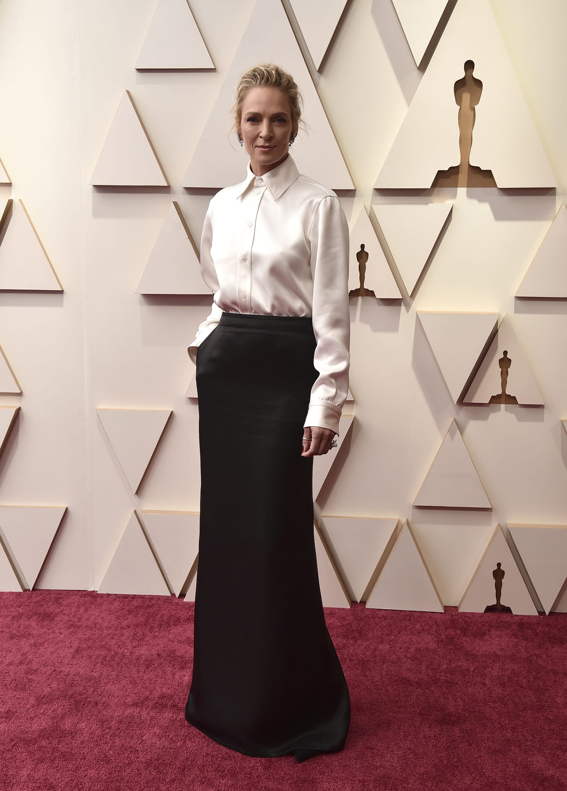 Na předávání Oscarů dorazila také americká herečka Uma Thurmanová, hvězda filmů Kill Bill a Pulp Fiction.