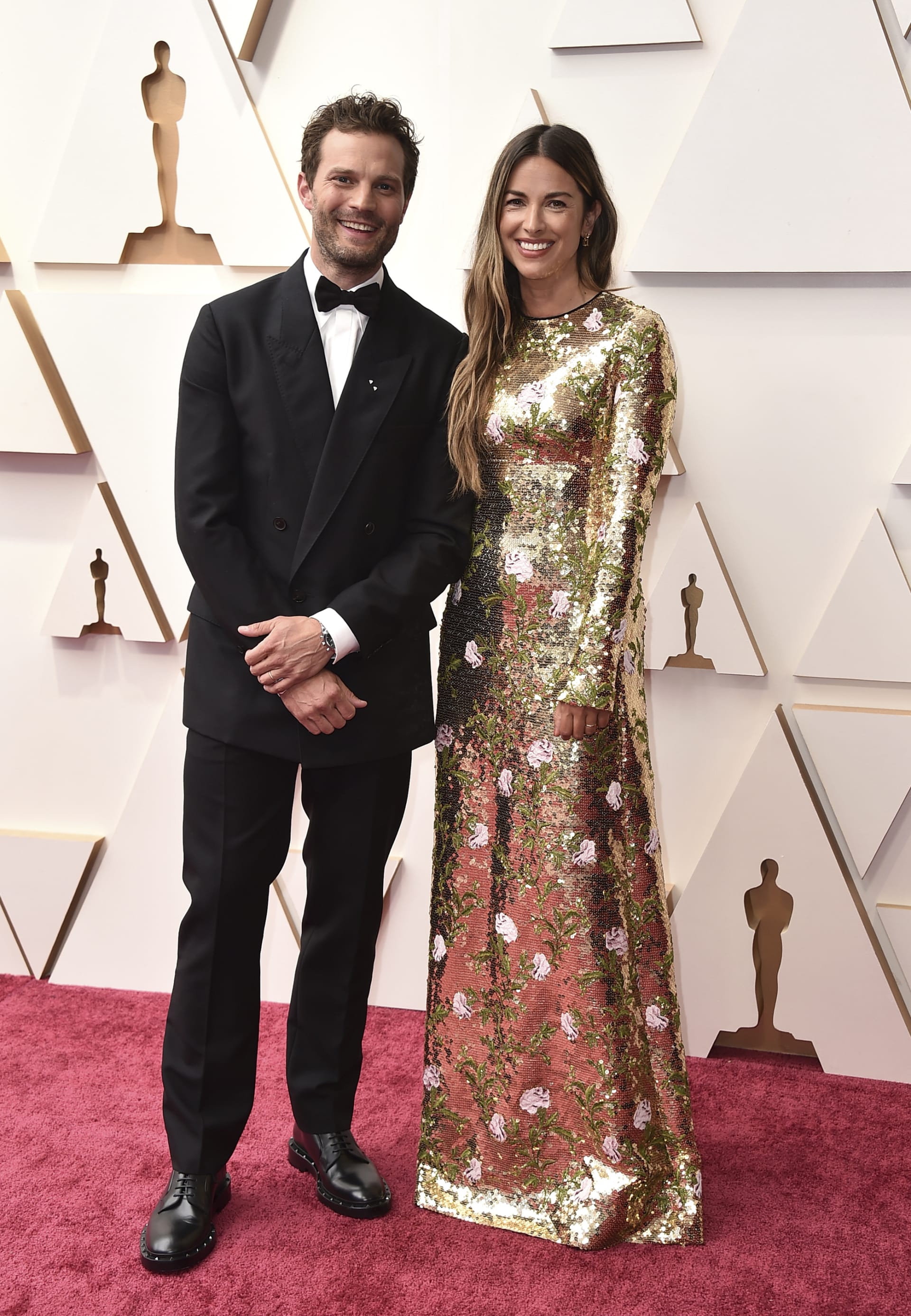 Hvězda filmu Padesát odstínu šedi Jamie Dornan dorazil na předávání cen Oscarů po boku své manželky Amelie Warnerové. 