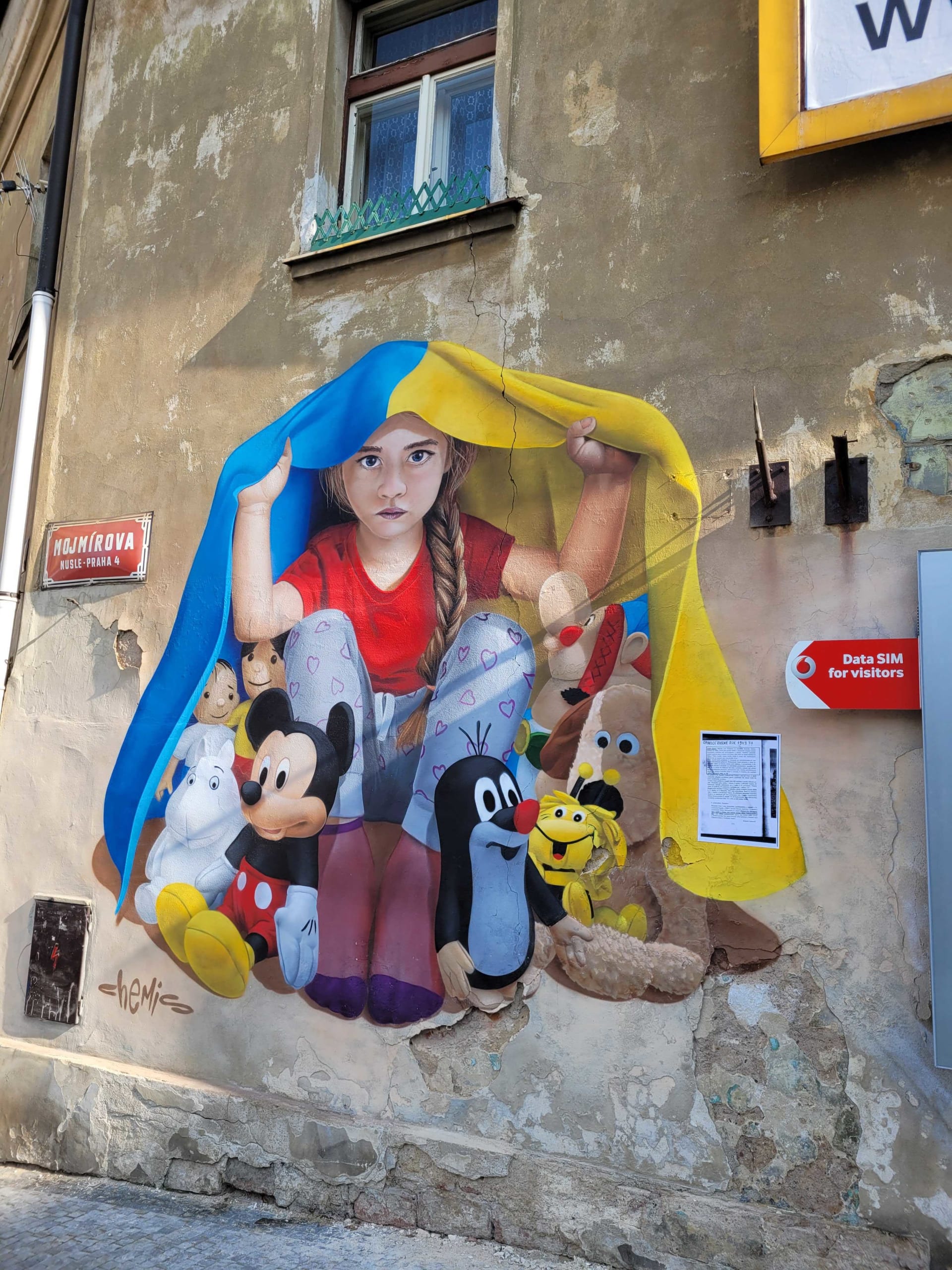 Zisk z prodeje plakátů s malbou chce výtvarník věnovat na podporu Ukrajině