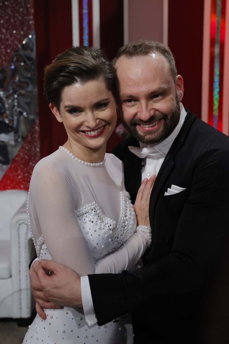 Martina Viktorie Kopecká se svým tanečním partnerem.