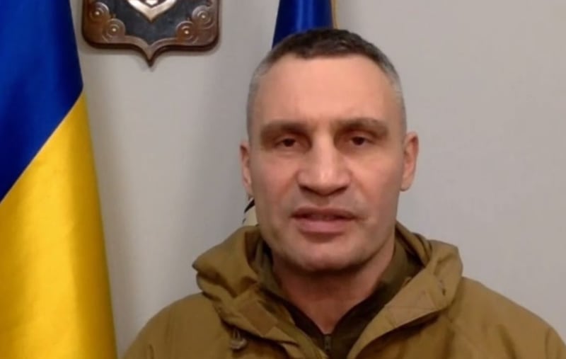 Starosta Kyjeva Vitalij Kličko promluvil o bombardování okolí metropole. 2.4.2022