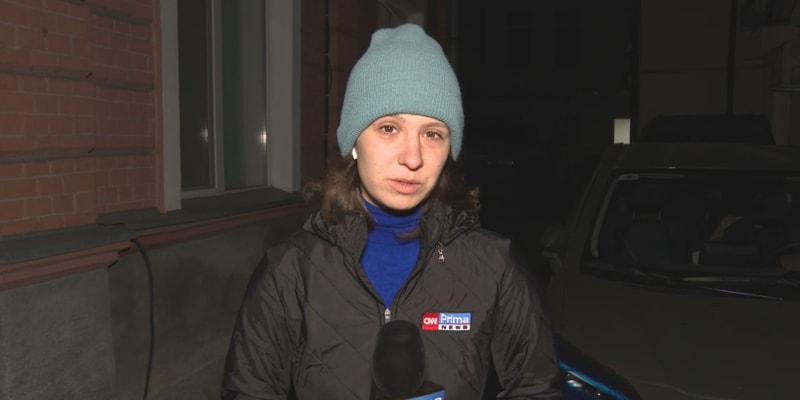 Reportérka CNN Prima NEWS popsala, co se děje v Charkově. (5.4.2022)
