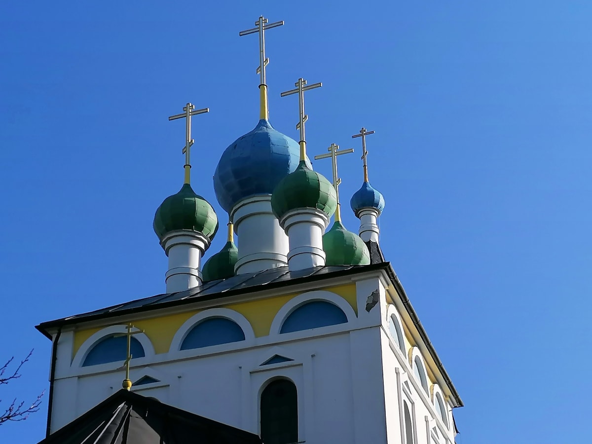 Pravoslavný kostel v Chudobíně na Hané z roku 1935. Tehdy zde působila velká komunita moravských pravoslavných, dnes do chrámu míří ukrajinští uprchlíci.