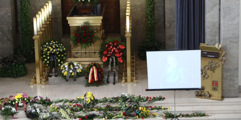 Pohřeb Jiřího Ornesta v roce 2017
