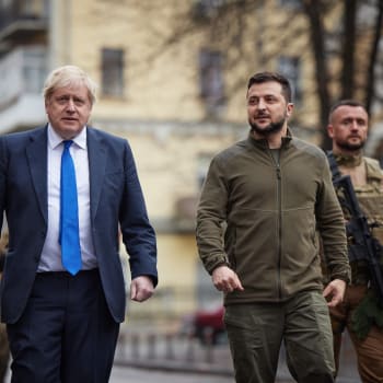 Návštěva Borise Johnsona v Kyjevě (9. 4. 2022)