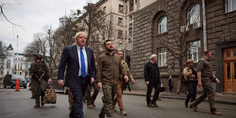 Návštěva Borise Johnsona v Kyjevě, (9. dubna 2022)