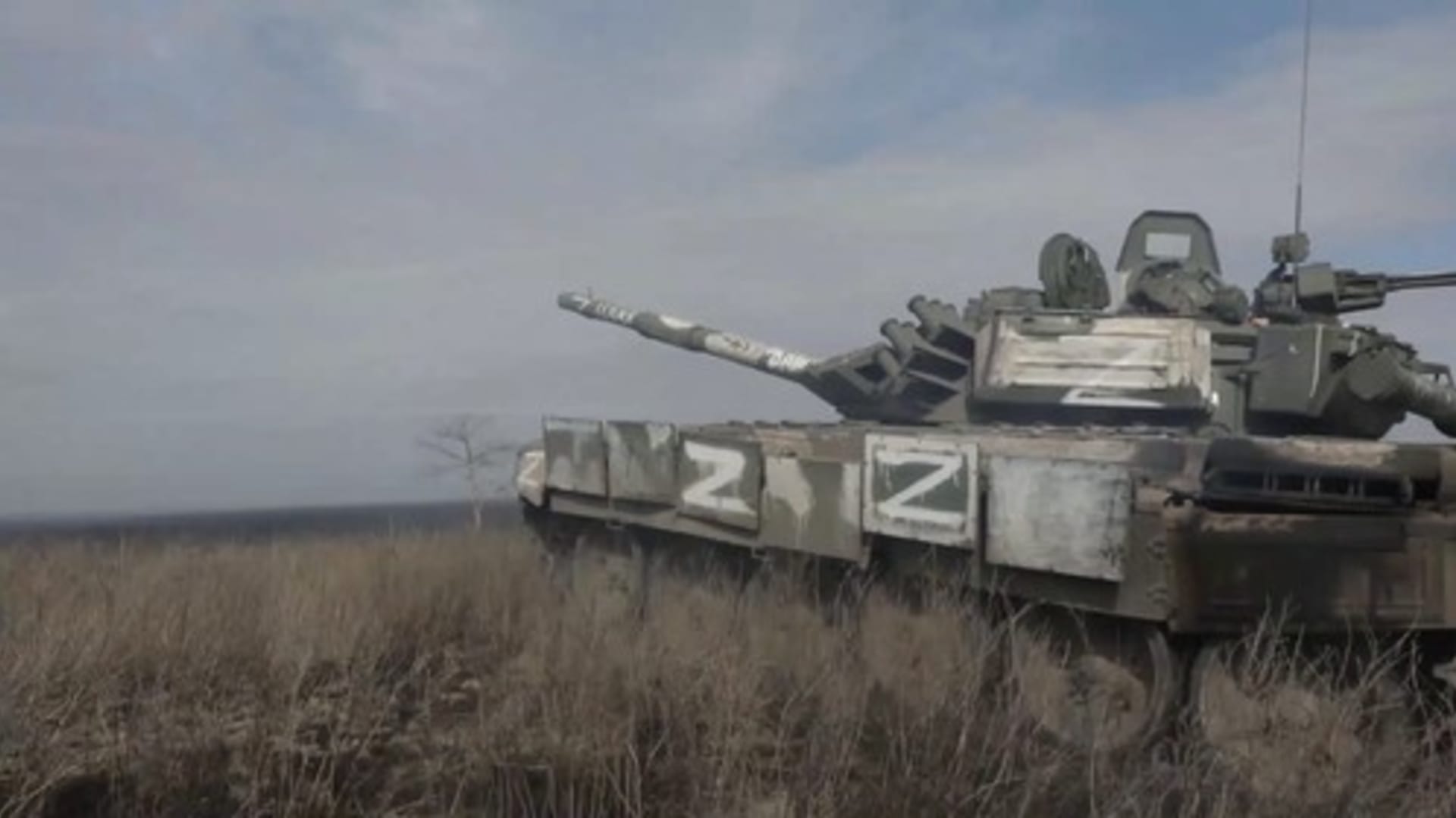 Ruský tank v Charkovské oblasti