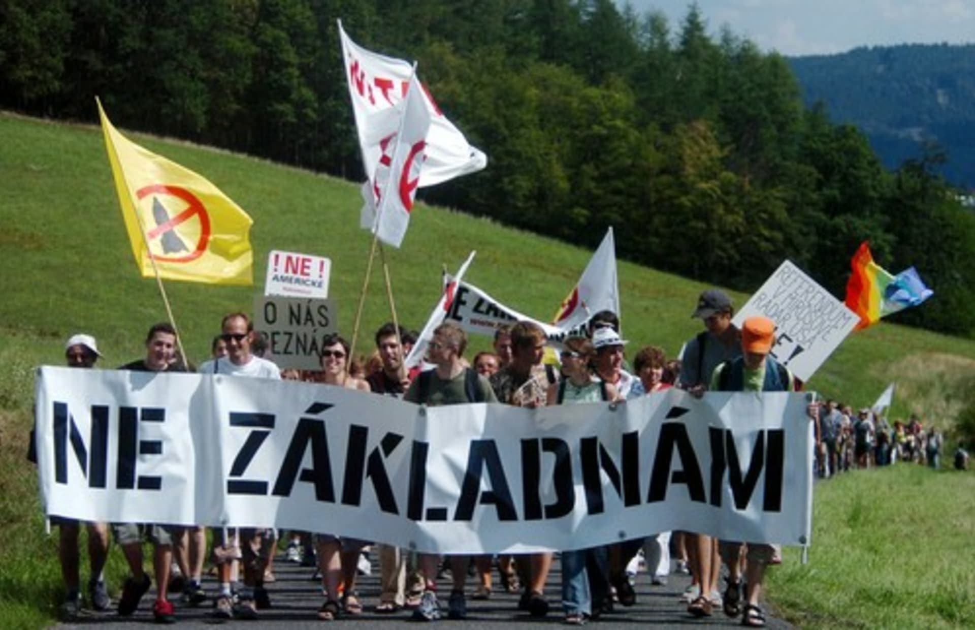Protesty proti možnému umístění amerického radaru v Brdech v roce 2007