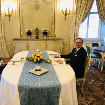 Jednání prezidenta Miloše Zemana s premiérem Petrem Fialou (12. 4. 2022)