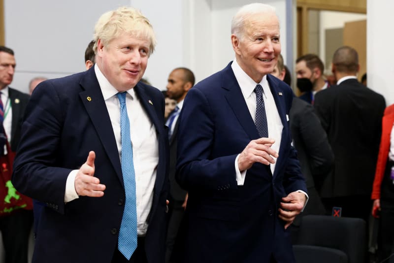 Joe Biden a Boris Johnson