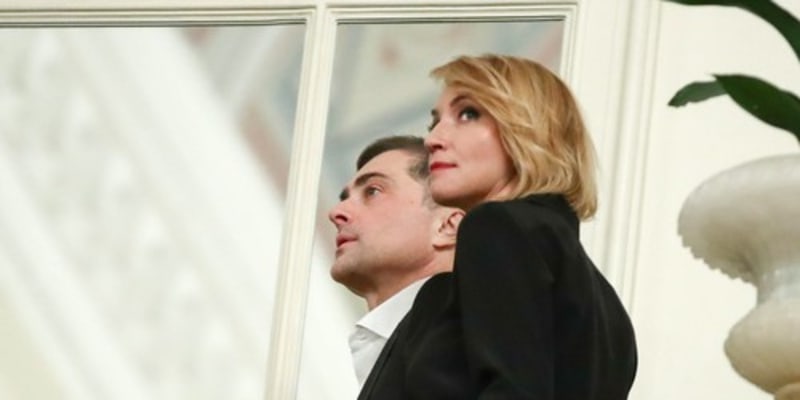 Vladislav Surkov se svoji ženou Natálií