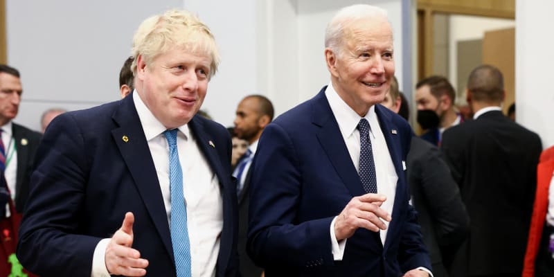 Boris Johnson s Joem Bidenem