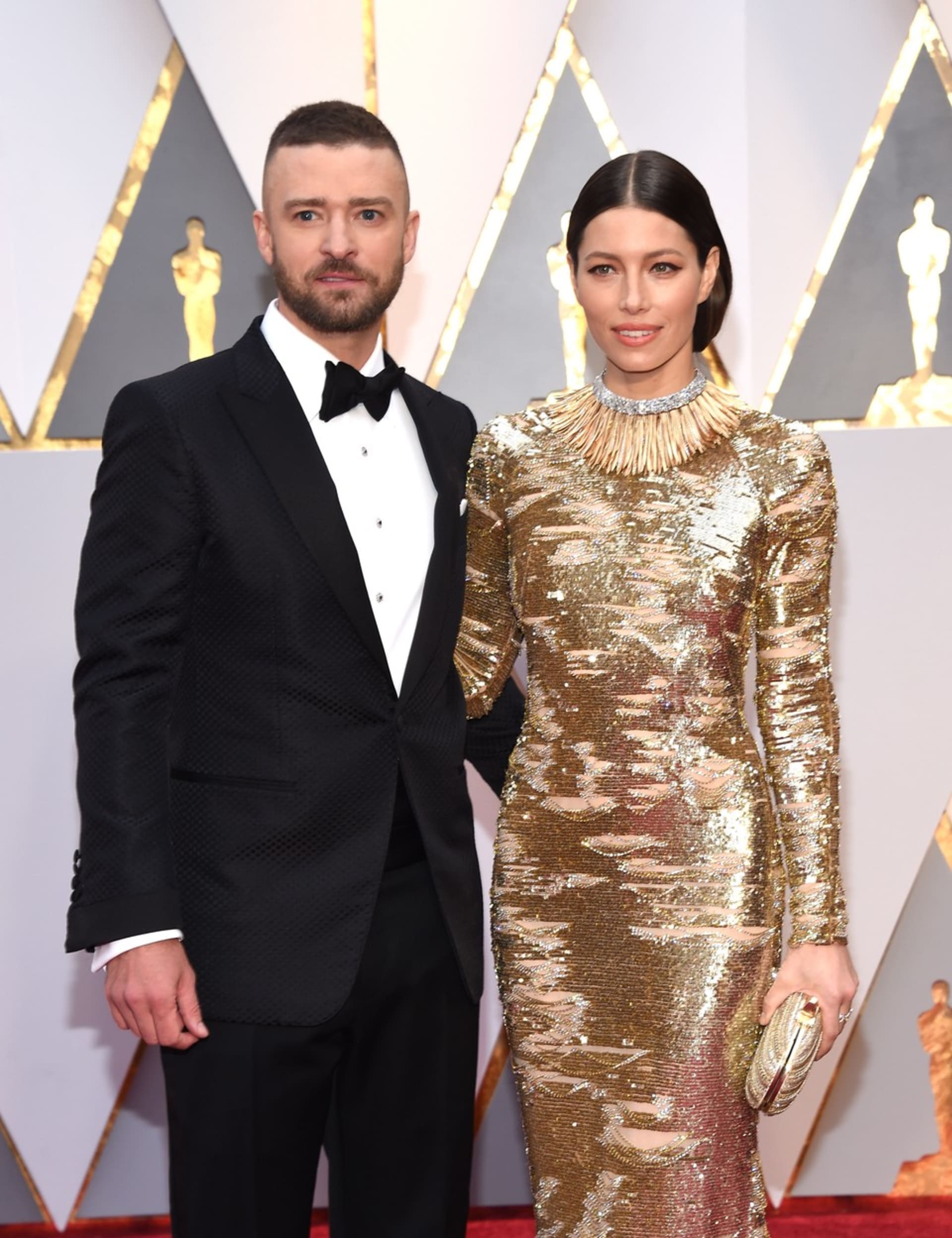 Justin Timberlake a Jessica Biel na předávání Oscarů (2017).
