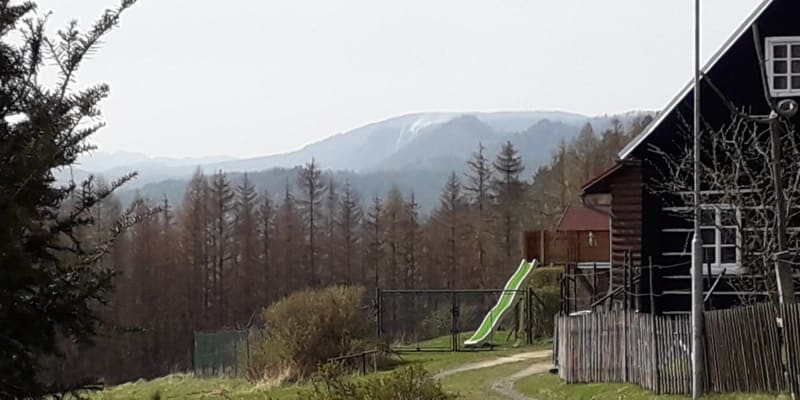 Požár lesu v Českém Švýcarsku