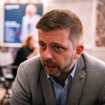 Ministr vnitra Vít Rakušan na zahájení kampaně hnutí STAN před komunálními volbami 2022 (19.4.2022)