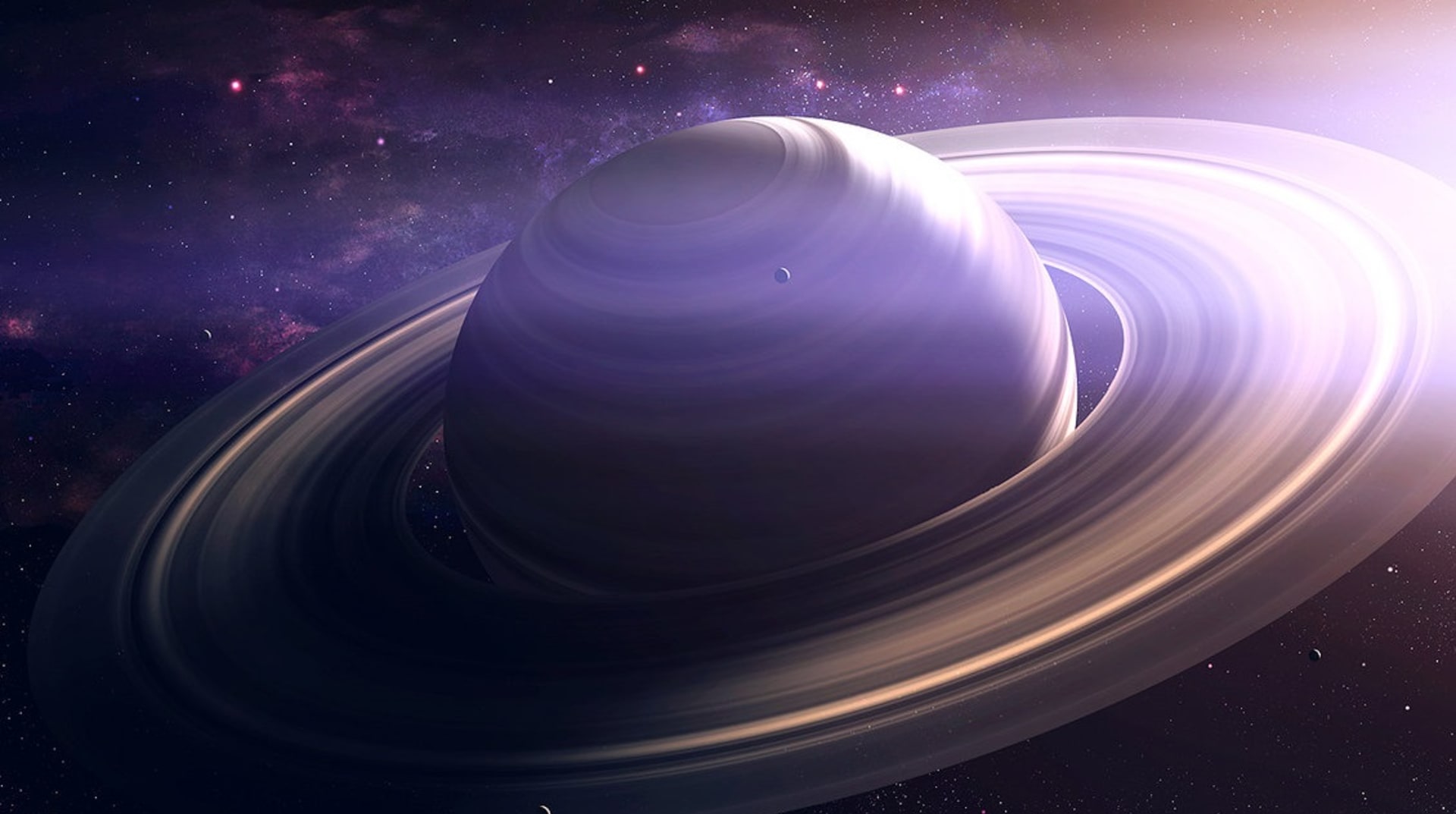 Okolí Saturnu, umělcova představa