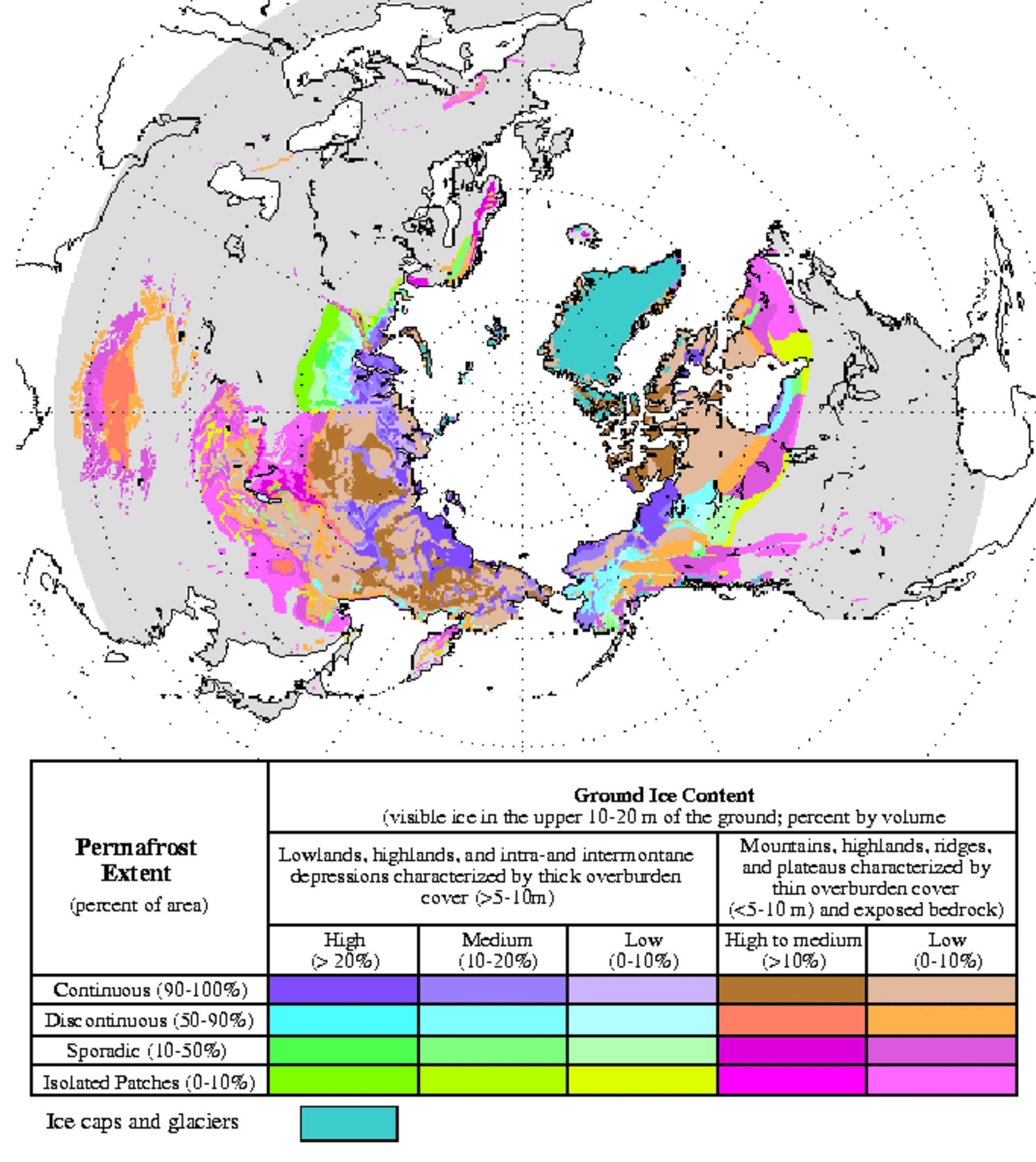 Permafrost na severní polokouli