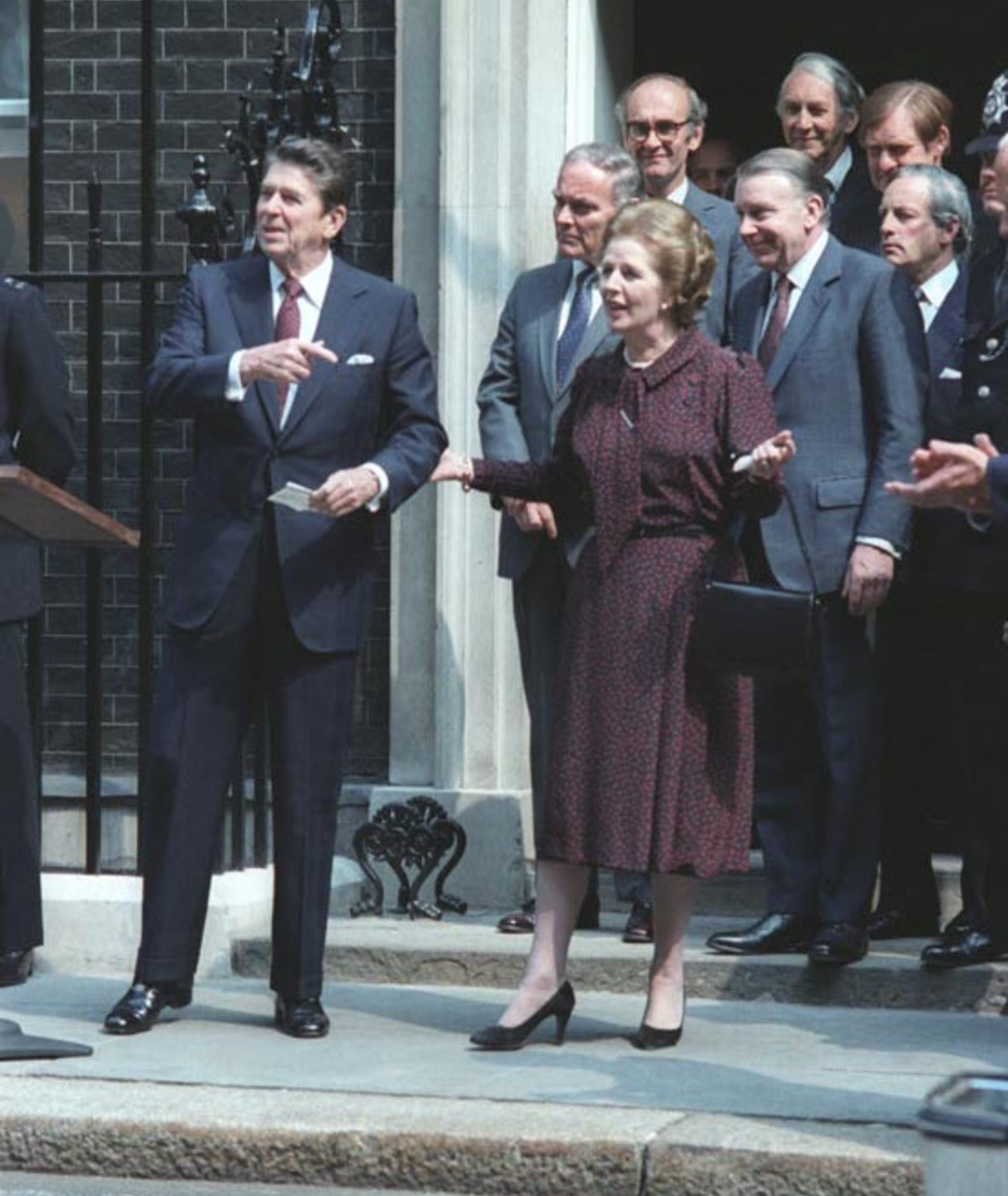 Ronald Reagan a Margaret Thatcherová v roce 1982