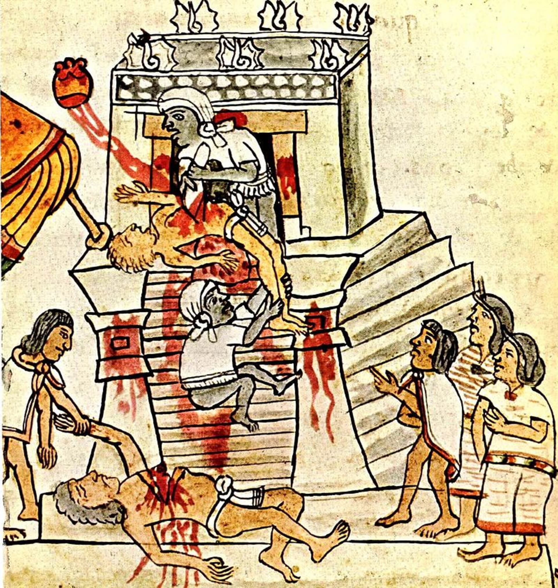 Aztékové prováděli lidské oběti pro boha Huitzilopochtli každý den při východu slunce