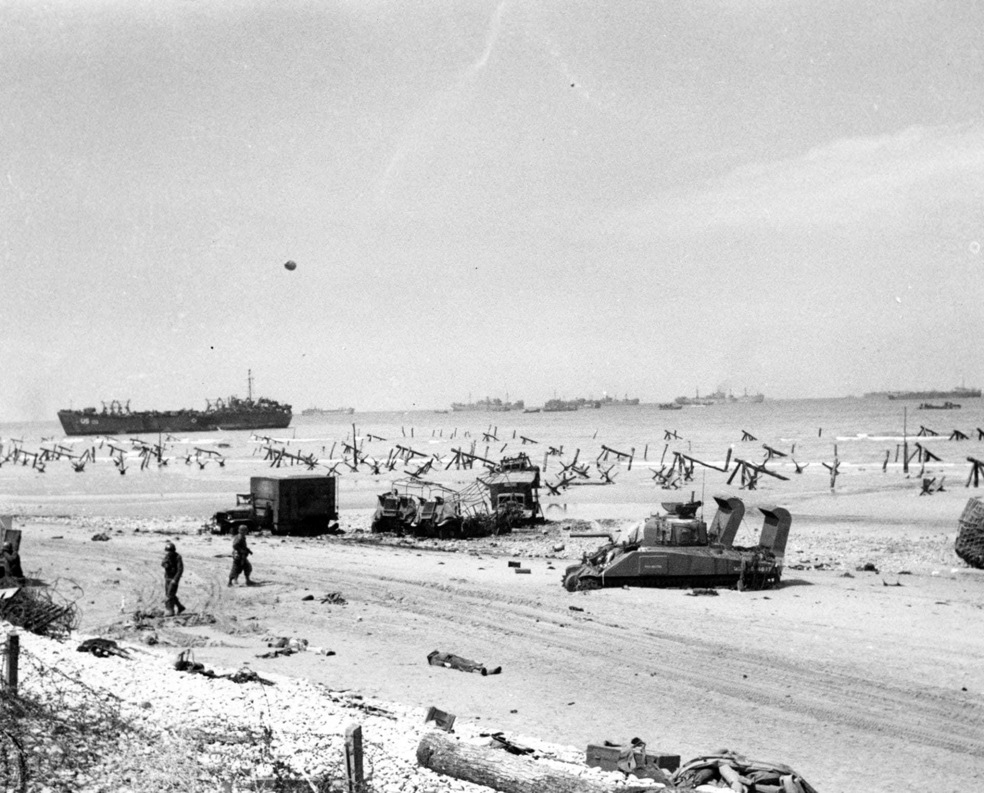 Pláž Omaha 6. června 1944 odpoledne