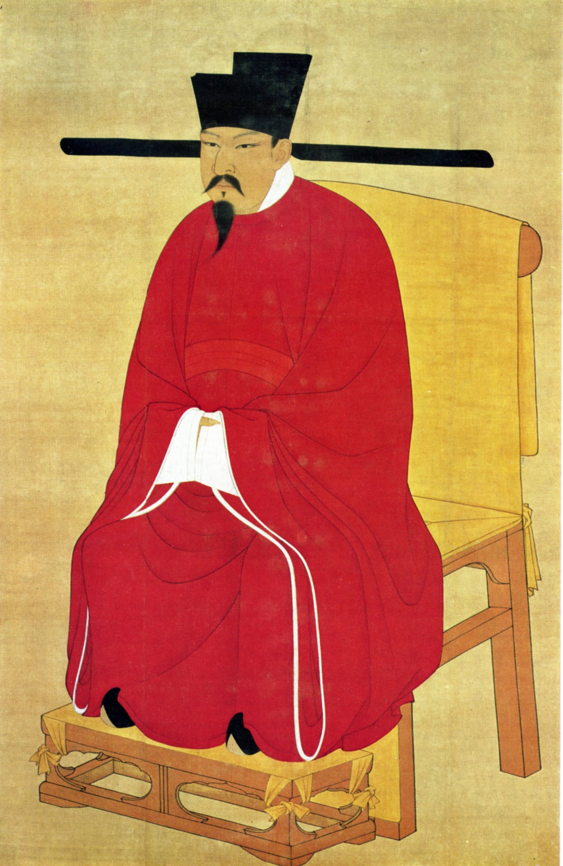 Císař Šen-cung (1067–1085) z dynastie Sung s tradičním kloboukem