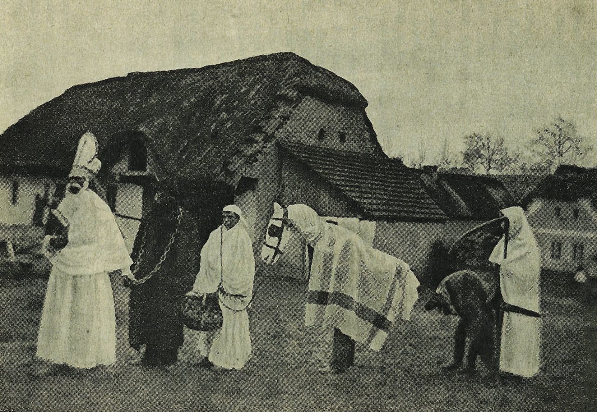 Svatý Mikuláš a čert v roce 1910
