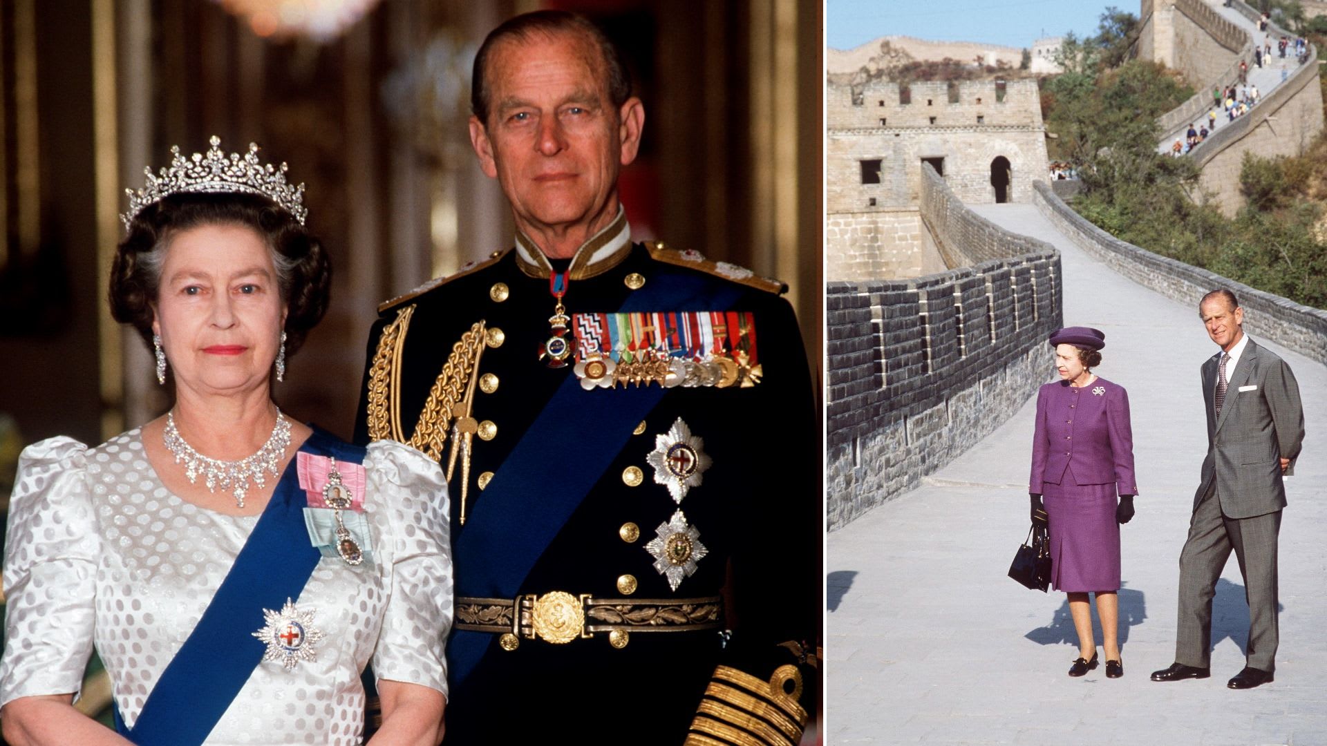 Princ Philip a královna Alžběta v roce 1986 navštívili Velkou čínskou zeď
