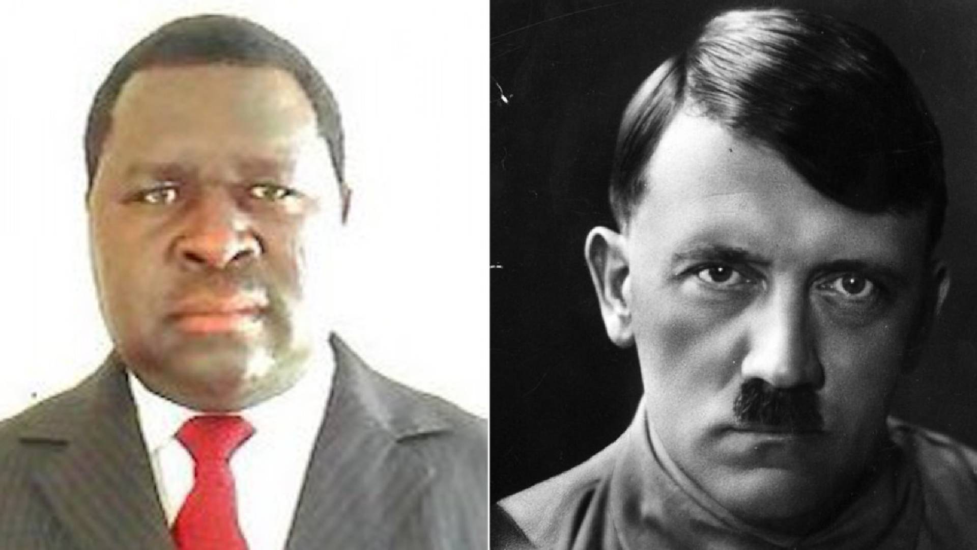 Vlevo Adolf Hitler, vpravo také Adolf Hitler
