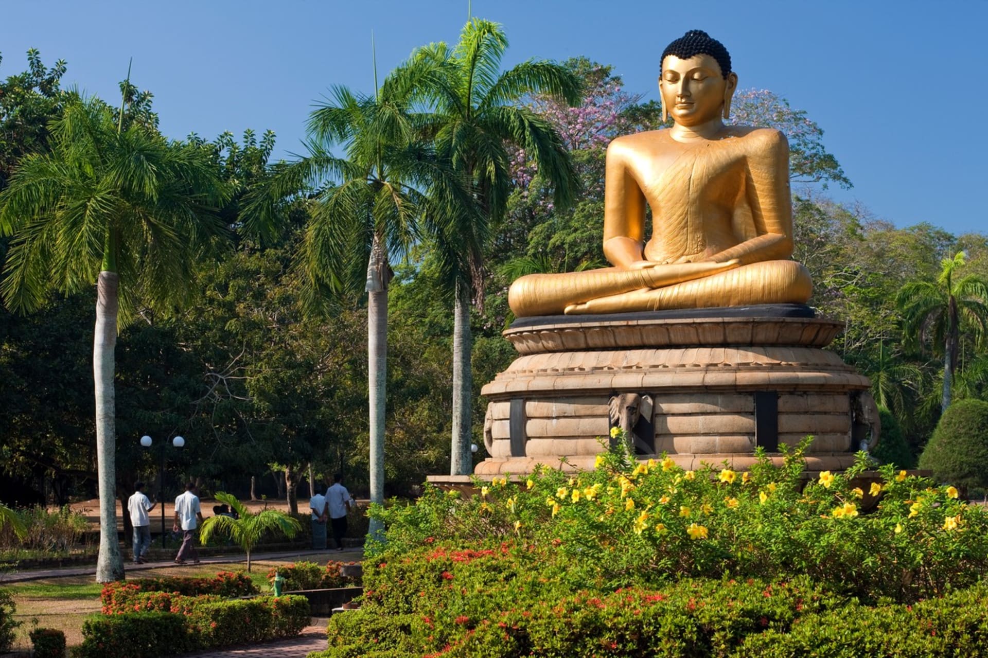 Socha Buddhy na okraji srílanské metropole Kolomba
