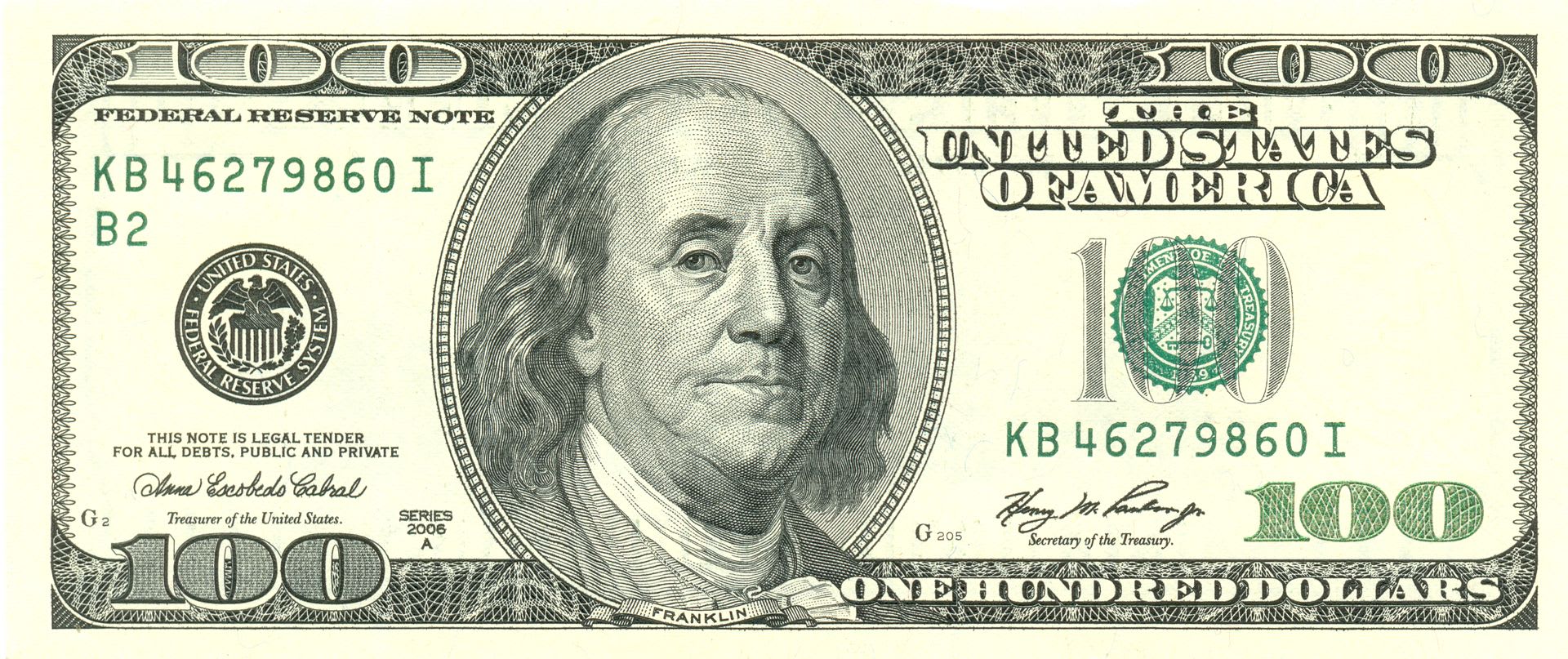 Benjamin Franklin na stodolarové bankovce