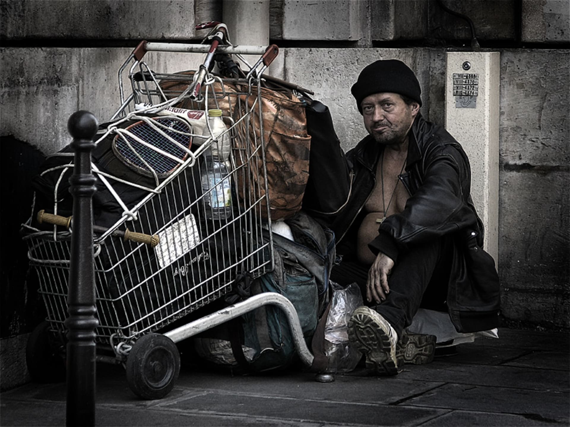 bezdomovec v Paříži