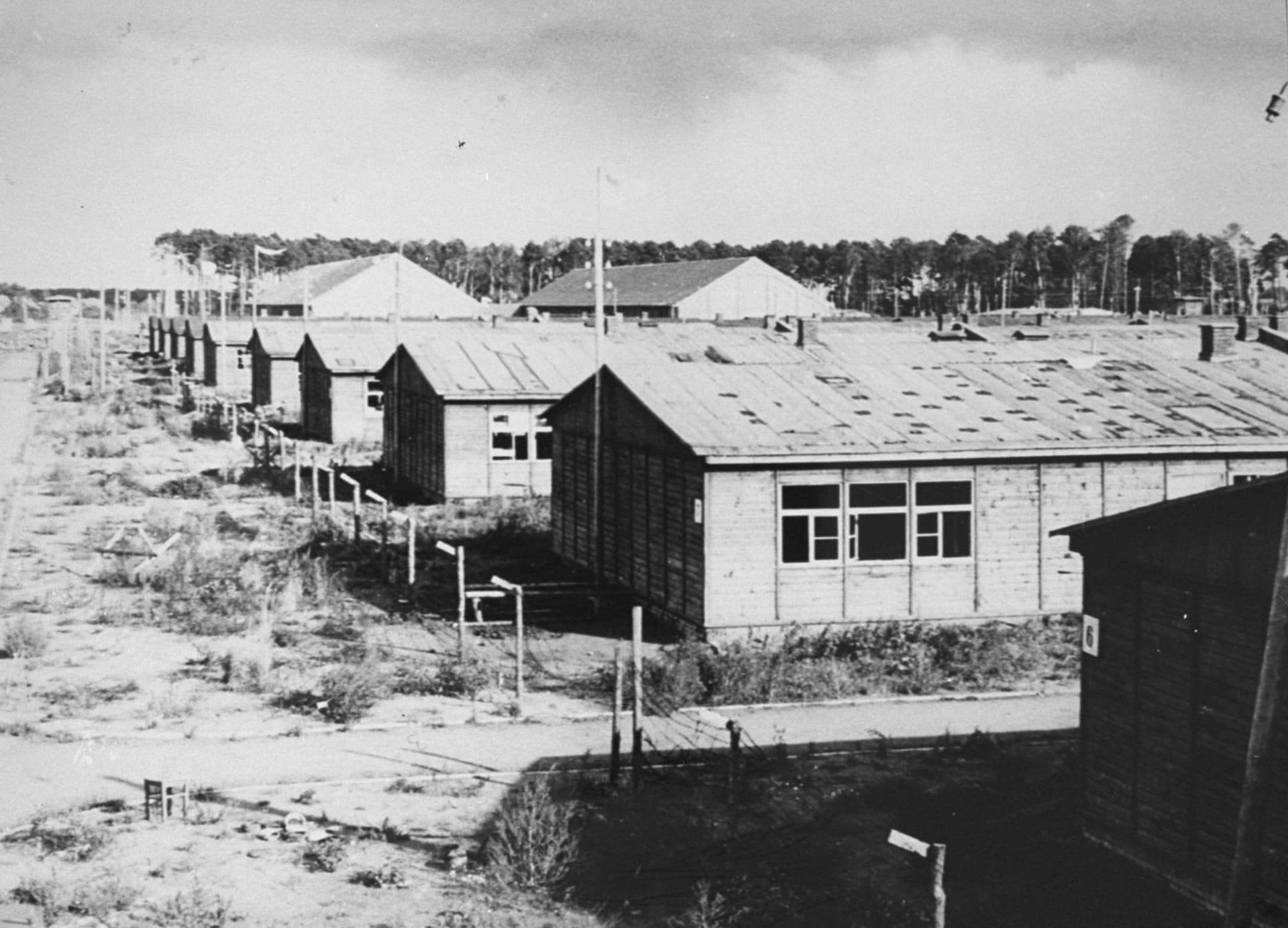 Budovy tábora Stutthof po osvobození