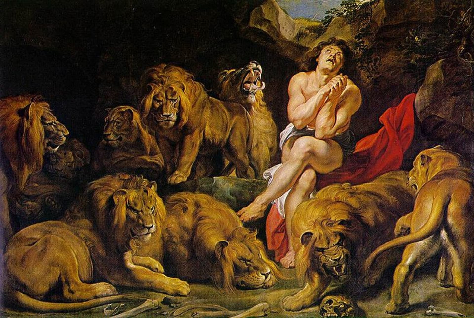Obraz:Daniel v jámě lvové